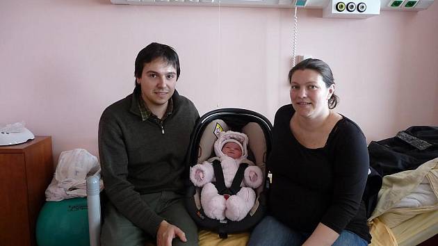 Gabriela (4,36 kg, 53 cm) přišla na svět 20. února v 5:23 v plzeňské fakultní nemocnici. Z narození své prvorozené dcery se radují rodiče Gabriela a Pavel Nečasovi z Broumova