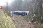 Dva kamionáři zemřeli při nehodě u Svaté Kateřiny na 142. kilometru D5 ve směru na Rozvadov