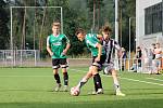 STŘELEC V AKCI. Ukrajinský fotbalista Leonid Gavrylovskyy hostuje z plzeňského Petřína v Horní Bříze, na snímku z utkání v Bolevci, kde pomohl hattrickem k obratu z 0:2 na 5:2. Foto: Martin Mangl