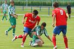 Fotbalisté třetiligové Viktorie Plzeň B (v červeném) podlehli v přípravném utkání divizním Bohemians Praha 1905 B 1:2.