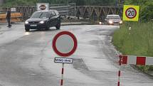 Povodeň v Plzni uzavřela pontonový most v Jateční ulici