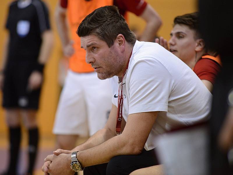 Pátý zápas semifinále play off VARTA futsal ligy mezi Interobalem Plzeň a Spartou Praha.