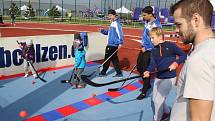 Festival Sporťáček na Atletickém stadionu města Plzně.