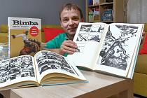 Velkou knihu komiksů Bohumila Bimby Konečného představuje propagátor jeho díla a spolutvůrce knihy Jan Hosnedl.