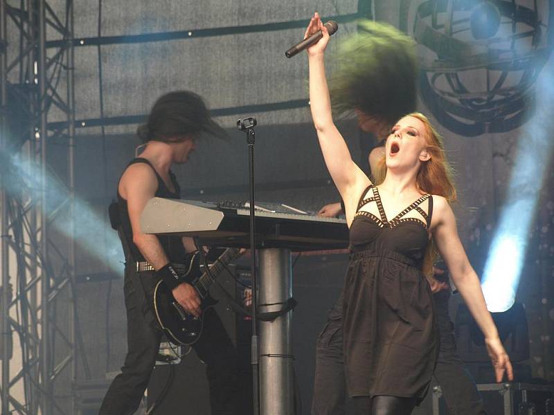 Koncert kapely Epica na Metalfestu.