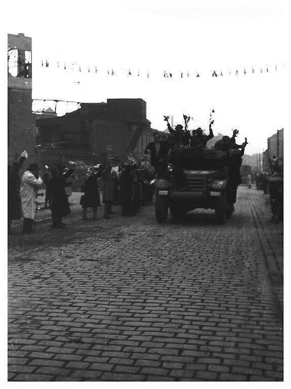 Fotografie z osvobození Plzně v roce 1945