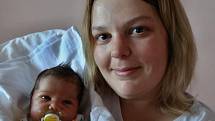 Osmiletá Nikolka se doma v Chrástu raduje z narození sestřičky Denisy Brožové (3760 gramů, 53 cm), která se narodila mamince Pavlíně 28. ledna v 6:11