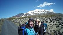 Ledovec a sopka Snafellsnessjökull