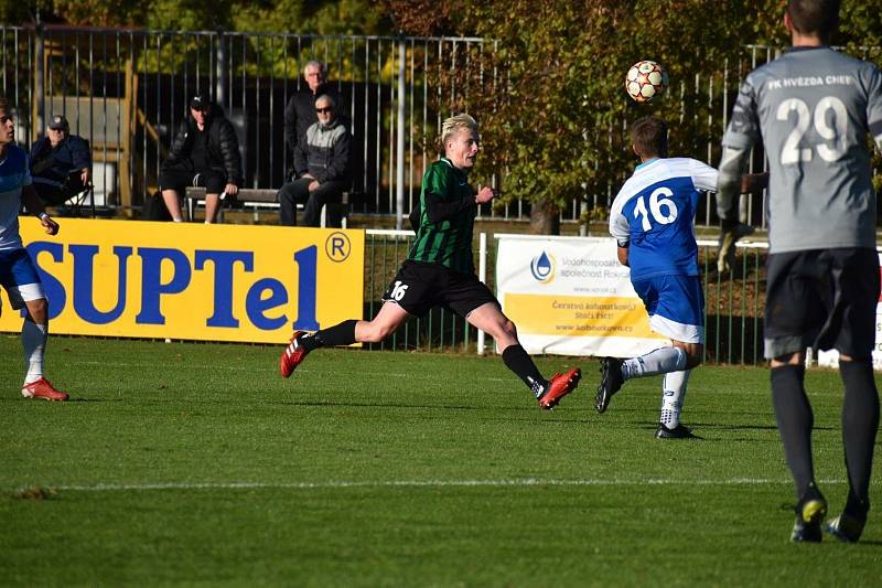 FC Rokycany (zelení) - FK Hvězda Cheb 2:1 (0:0).