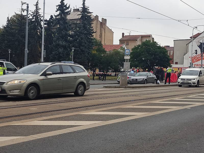 Z místa tragické nehody na Klatovské třídě v Plzni.