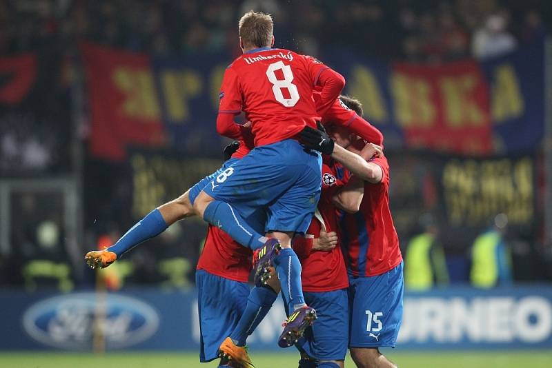 Hráči FC Viktoria Plzeň měli důvod k oslavám