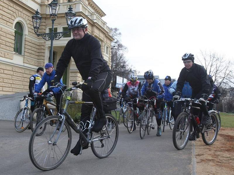 Novoroční vyjížďka cyklistů