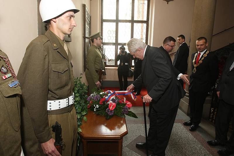 Prezident Miloš Zeman na plzeňské radnici