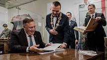 Ministr zahraničí USA Mike Pompeo v Plzni.