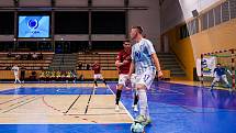 Futsalisté Interobalu Plzeň (na archivním snímku hráči v modrobílých dresech) deklasovali v desátém pokračování letošní ligové sezony domácí Ústí nad Labem jednoznačně 10:0.