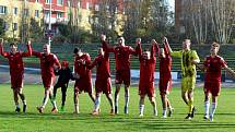 15. kolo FORTUNA divize A: SK Petřín Plzeň (na snímku fotbalisté v červených dresech) - FK VIAGEM Příbram B 3:1.