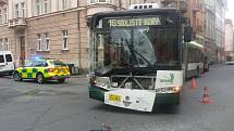 Nehoda trolejbusu a dodávky v Koperníkově ulici