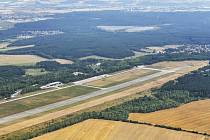 Letiště Líně, letecký snímek.