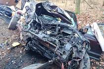 Havárie osobního auta u Chlumčan