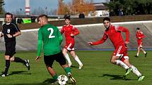 15. kolo FORTUNA divize A: SK Petřín Plzeň (na snímku fotbalisté v červených dresech) - FK VIAGEM Příbram B 3:1.