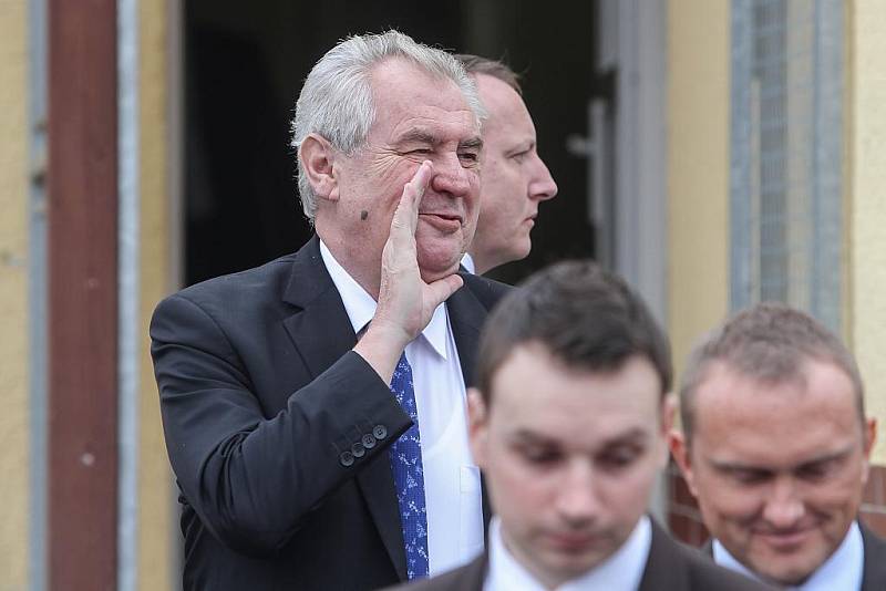 Prezident Miloš Zeman při návštěvě Nýřan