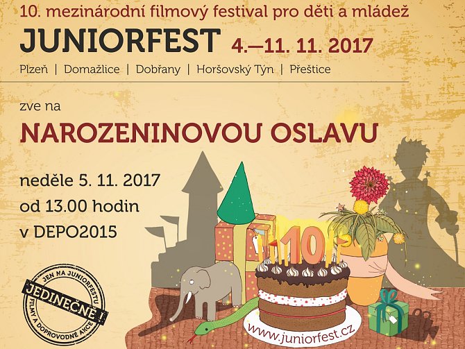 Pozvánka na narozeninovou oslavu Juniorfestu