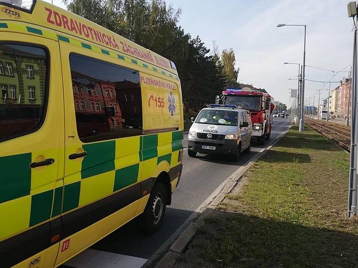 Vážná nehoda u autobusového nádraží v Plzni.