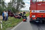 Nehoda osobního auta v Malesicích.