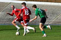 15. kolo FORTUNA divize A: SK Petřín Plzeň (na snímku fotbalisté v červených dresech) - FK VIAGEM Příbram B 3:1.