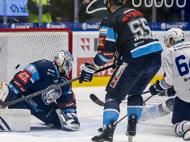 Hokejisté Škody Plzeň podlehli doma ve třetím utkání předkola Liberci 1:3.