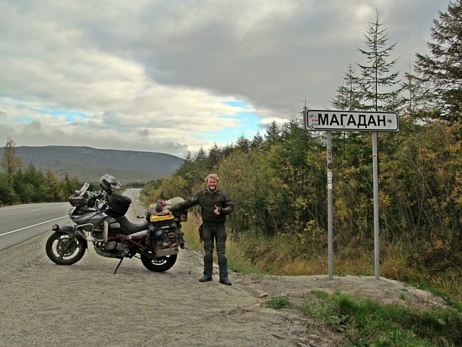 Pavel Pondělík vyrazil na své motorce ze Smederova na jižním Plzeňsku do ruského Magadanu