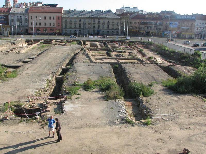 Místo archeologického výzkumu v Jízdecké ulici
