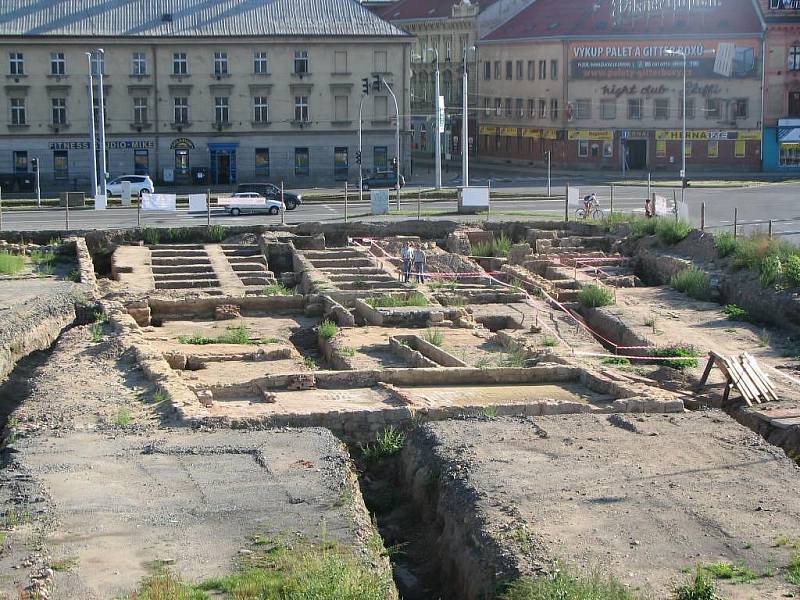 Místo archeologického výzkumu v Jízdecké ulici