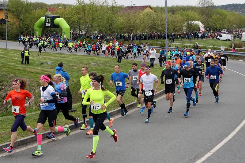 Účastníky Krajského Půlmaratonu Plzeňského kraje neodradilo ani chladné a deštivé počasí