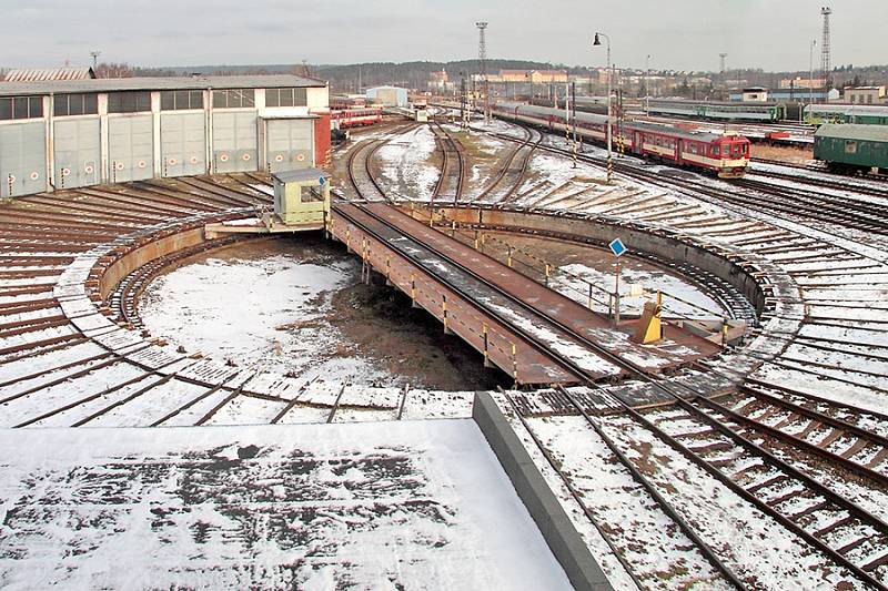 Točna v kolejovém depu nedaleko plzeňského hlavního nádraží