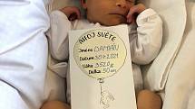 Damián Szudár z Tachova se narodil 30. dubna 2021 ve 22:34 hodin mamince Lucii a tatínkovi Markovi. Při narození v plzeňské FN Lochotín jejich syn vážil 3520 g a měřil 50 cm.