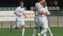 Fotbaloví starší dorostenci Viktorie Plzeň B (bílé dresy) porazili v pátek 18. září 2009 v celostátní lize Příbram 2:0