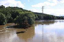 Starý Plzenec - meandr řeky Úslavy, zaplavené louky