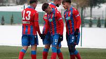 Zimní příprava, 21. ledna 2023: FC Viktoria Plzeň B - SK Klatovy 1898 (fotbalisté v bílých dresech) 7:1 (4:1).