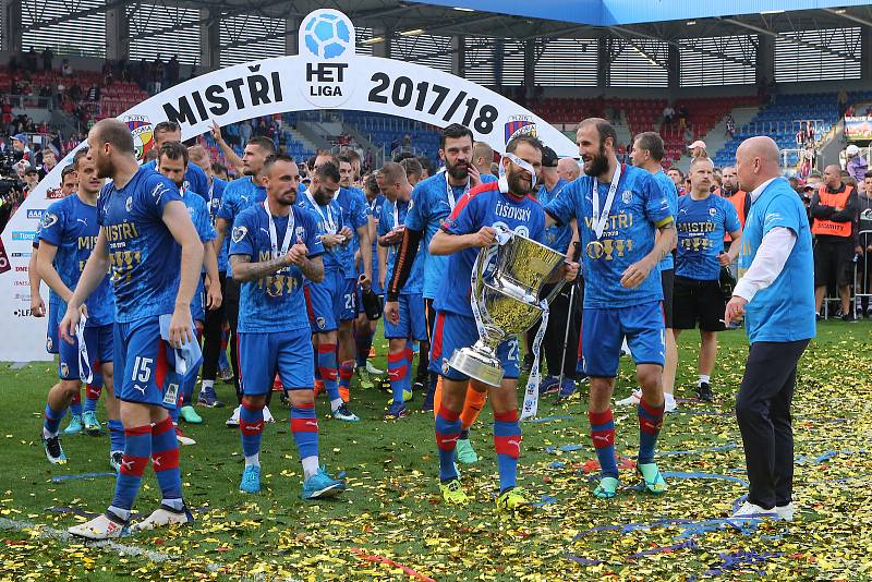 Oslavy pátého ligového titulu fotbalistů FC Viktoria Plzeň