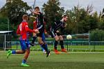 9. kolo ČLD U19: FC Viktoria Plzeň U19 B (na snímku fotbalisté v červenomodrých dresech) - SK Dynamo České Budějovice U19 B 3:0 (1:0).