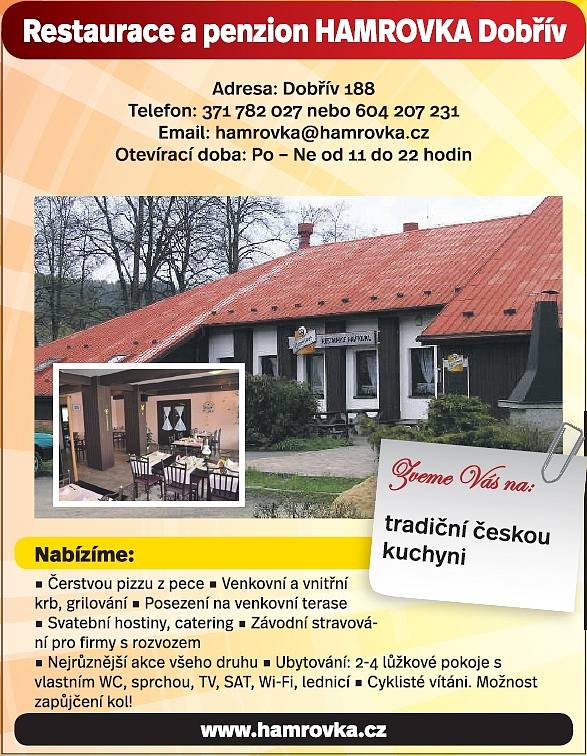 Restaurace a penzion HAMROVKA - Dobřív