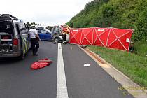Tragická nehoda na silnici I/27 u sjezdu na Dobřany.