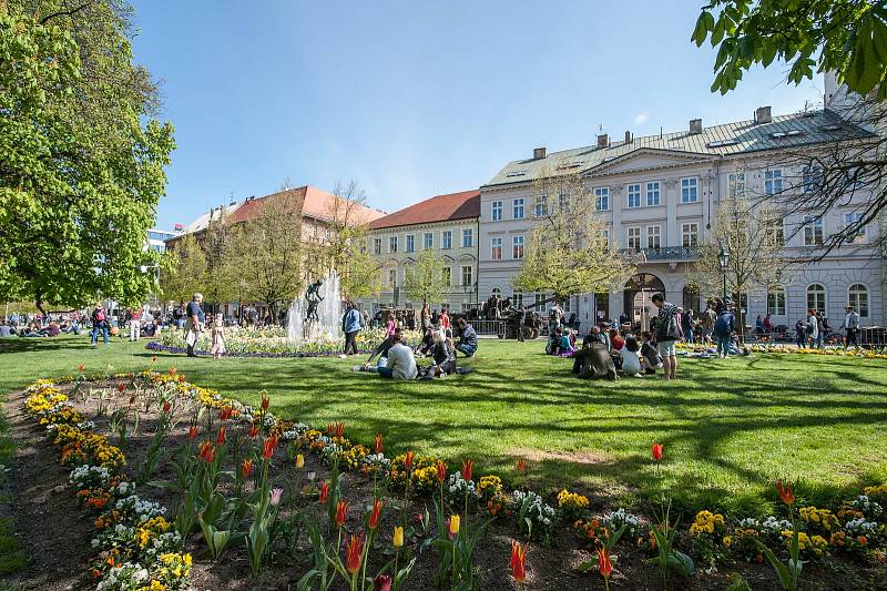 Slavnosti svobody v sadovém okruhu a na náměstí Republiky v Plzni.