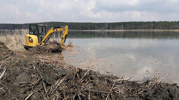 Úpravy břehů Boleváku a jejich čištění od porostu orobince a rákosu, které začalo loni na počátku jara, budou letos pokračovat.