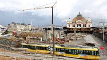 Výstavba nových mostů v Sirkové ulici u hlavního vlakového nádraží v Plzni