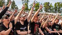 Metalfest - svátek příznivců metalu v amfiteátru v Plzni na Lochotíně.