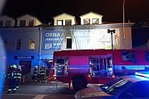 Požár domu na Slovanské ulici v Plzni