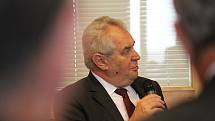 Prezident Miloš Zeman na návštěvě Plzeňského kraje v roce 2014