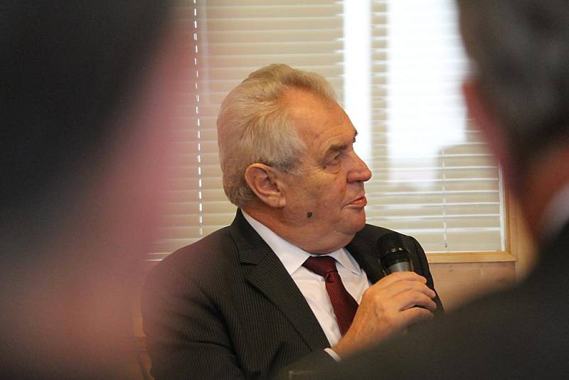 Prezident Miloš Zeman na návštěvě Plzeňského kraje v roce 2014